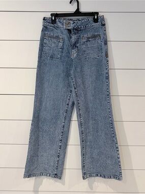 Habitual Wide Leg Jeans Acid Wash Grungecore Y2K Streetwear 8/29 Indie Sleaze